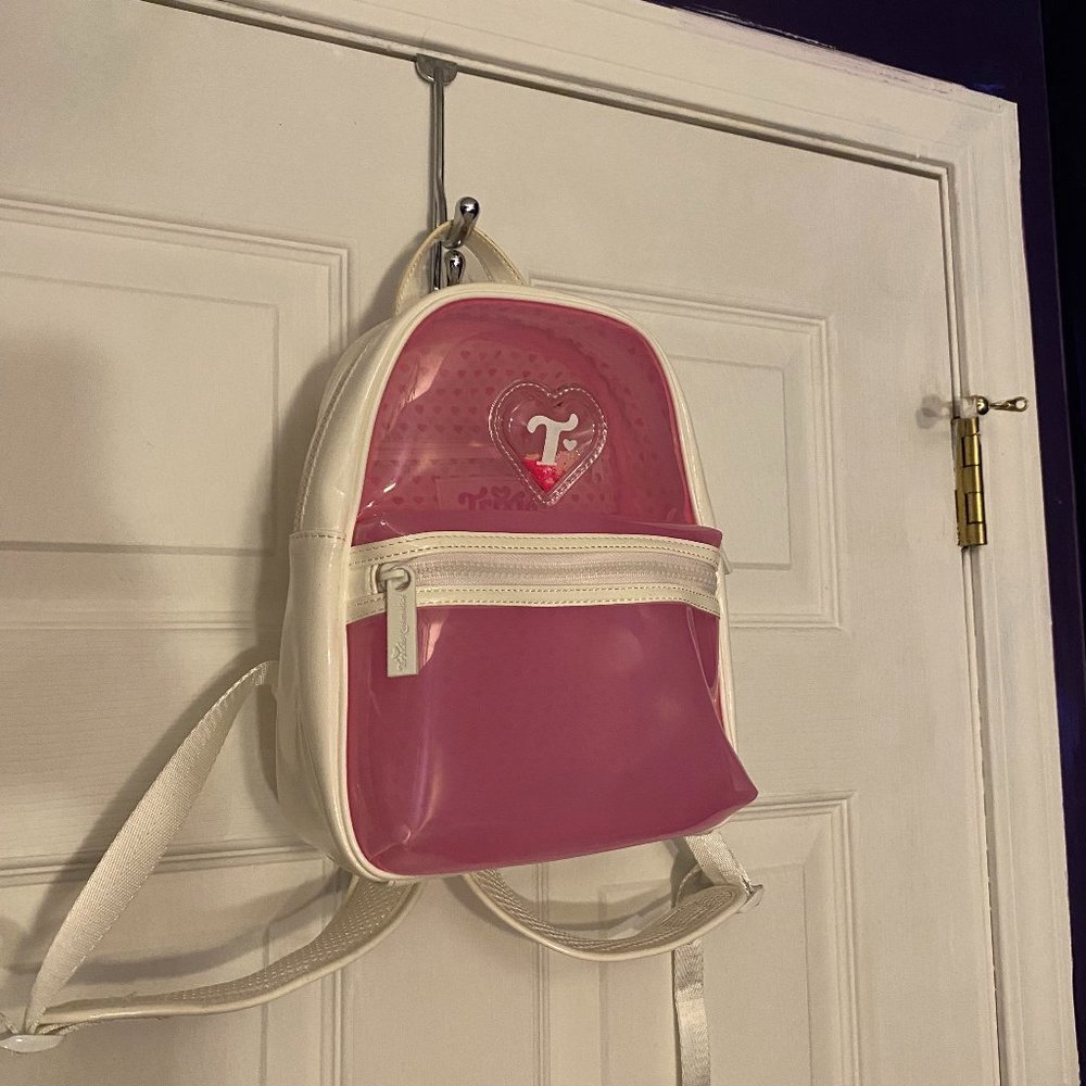 Trixie Cosmetics Pink and White Backpack